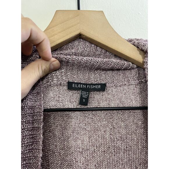 Eileen Fisher Linen Knit Cardigan S Lagom Scandi Minimalist Quiet Luxury Capsule - Picture 6 of 15